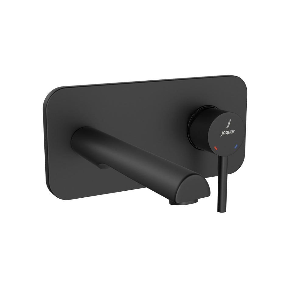 Exposed Part Kit of Single Lever Basin Mixer Wall Mounted - Black Matt