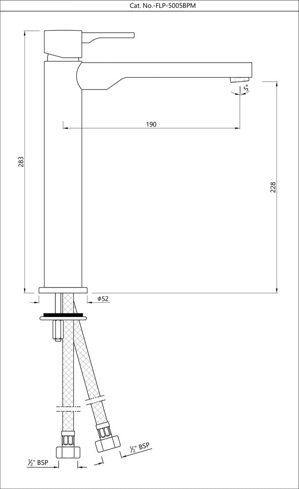Single Lever Tall Boy - Black Matt