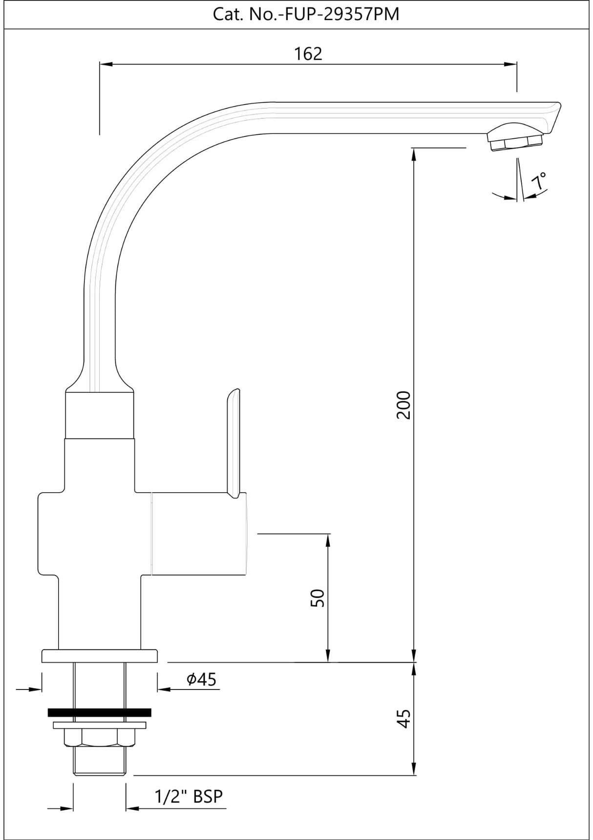 Sink Cock - Gold Bright PVD