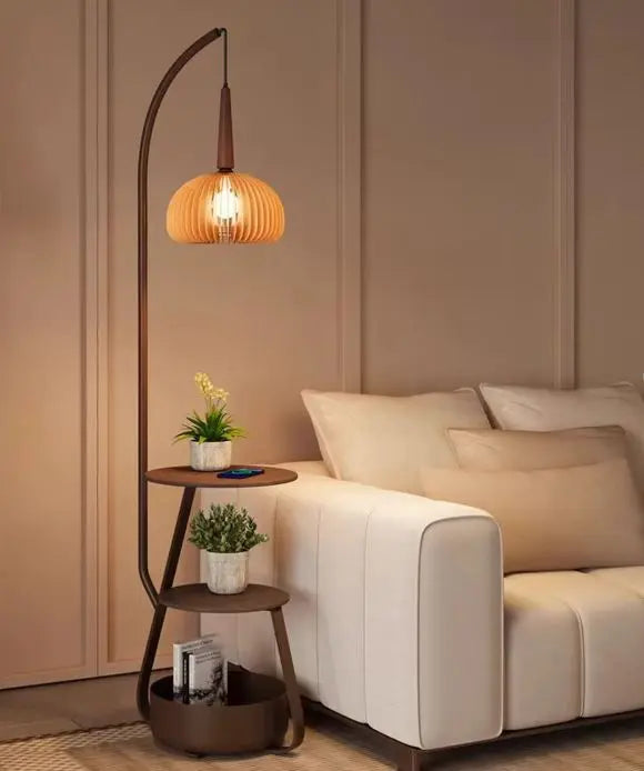 Floor Lamp - ML9015 D350*H1600 - Metal+Oak Wood