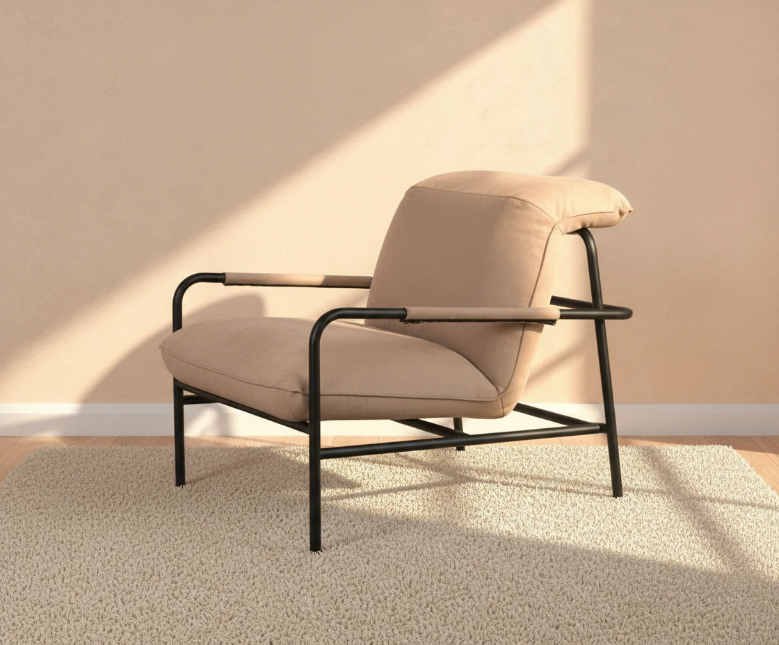 Gamma Armchair with Metal