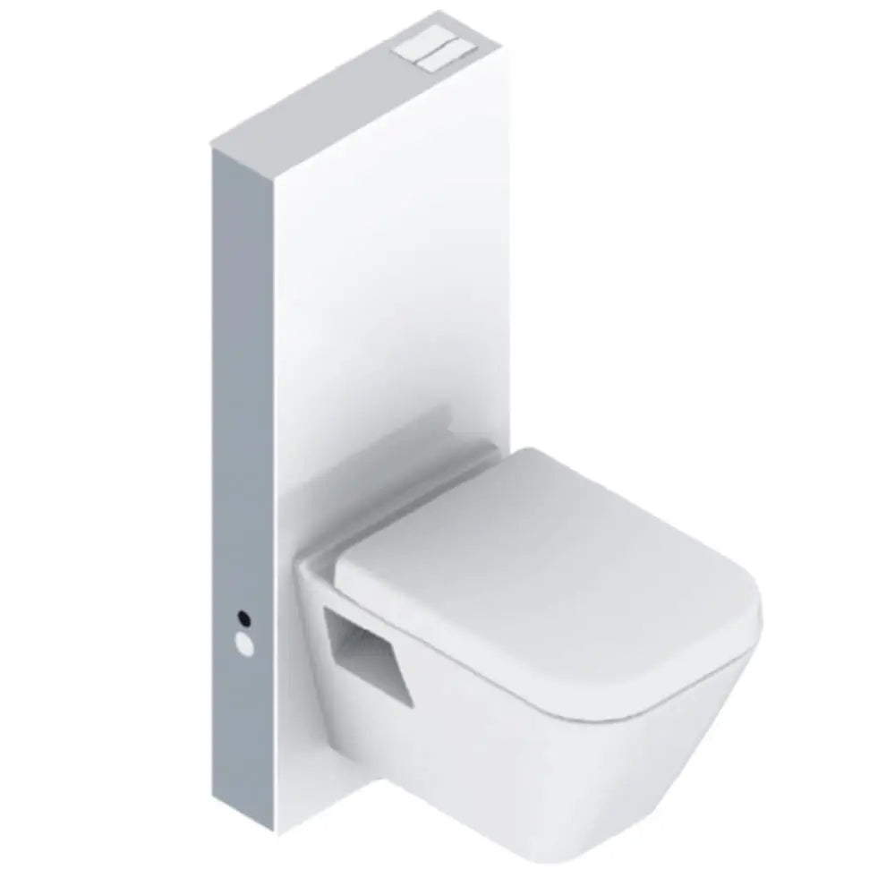 Toilet Back Glass Box White BuyonBudget