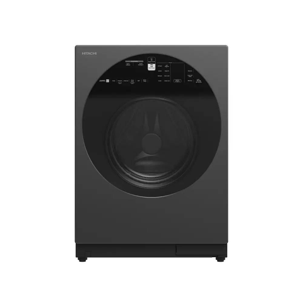 Hitachi Front Load Washer 12kg Inverter – Gray with Auto Dosing