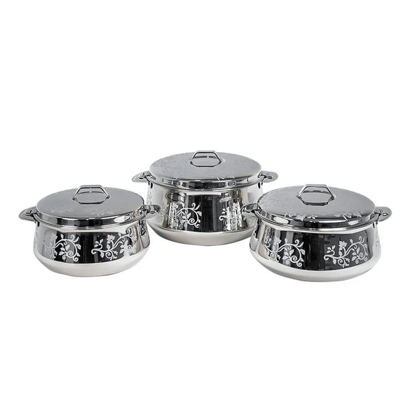 Aksharam Rihana Stainless Steel Hotpot 3 Pieces Set
