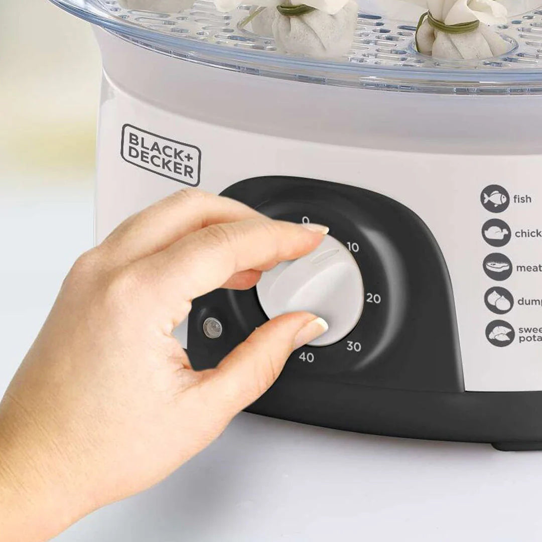 Black+Decker 775W 10L 3-Tier Food Steamer