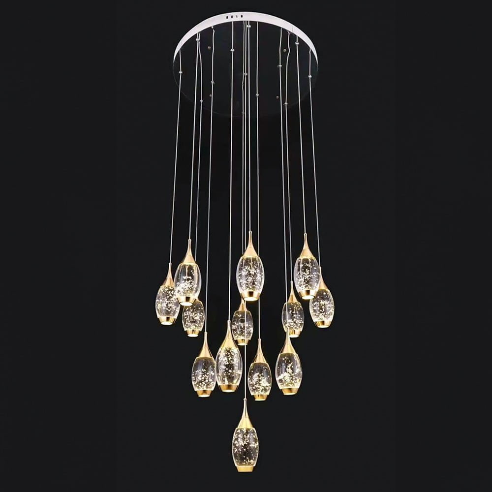 Modern Luxury Water-drop Design Led Crystal Chandelier Hanging Light - D004/13