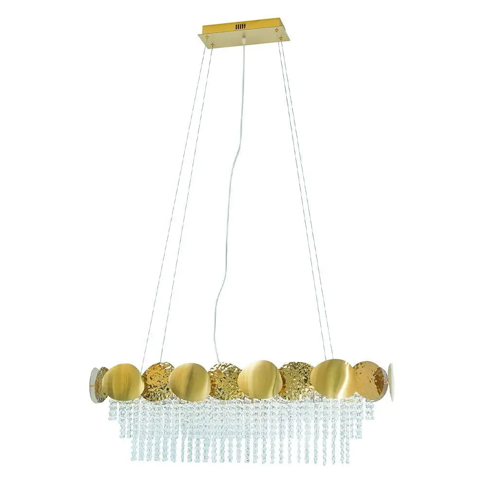 Modern Luxury Golden Led Crystal Chandelier Hanging Lights - Omd19001 (l80x20) BoB Lights