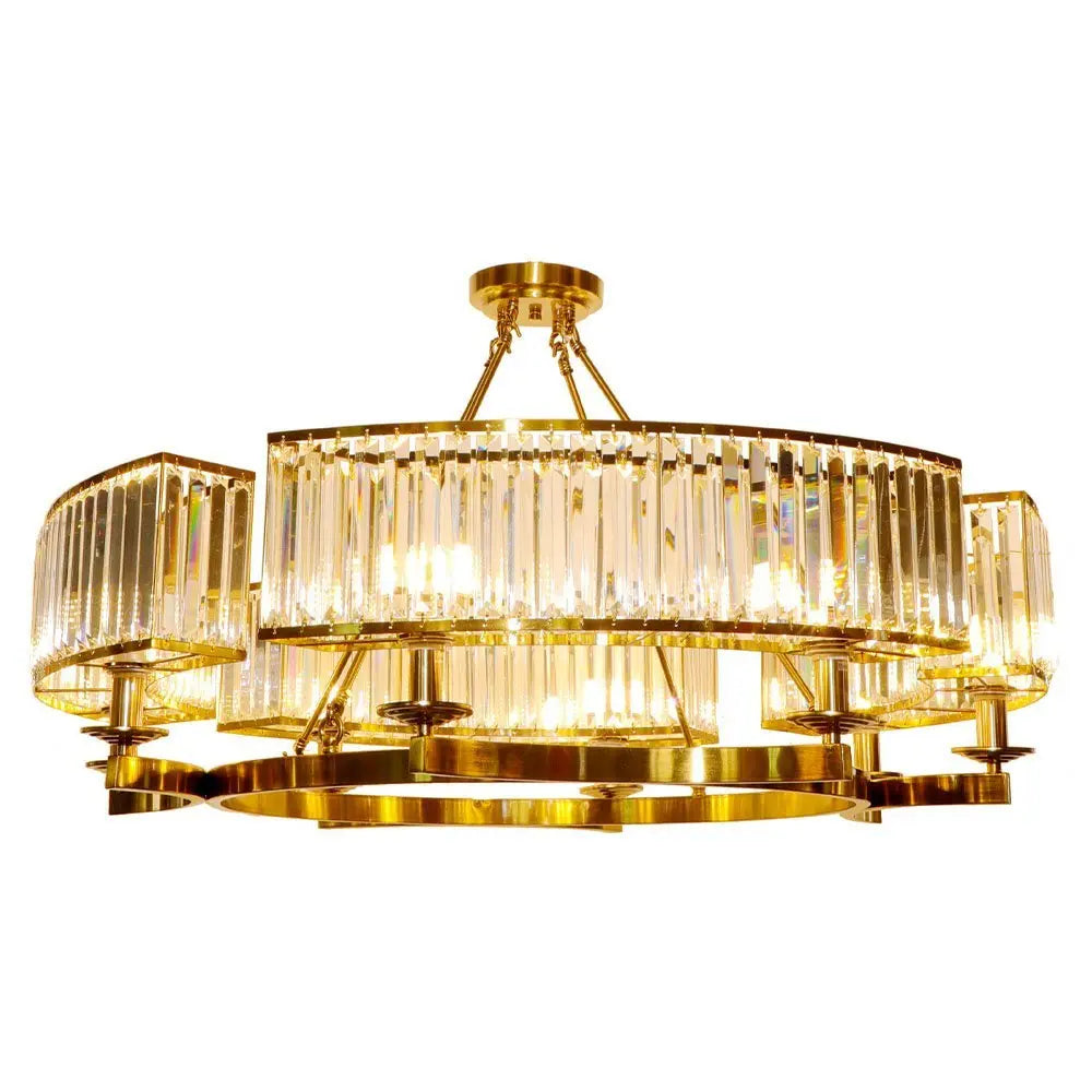 New Modern Luxury Round Crystal Chandelier Hanging Lights BoB Lights