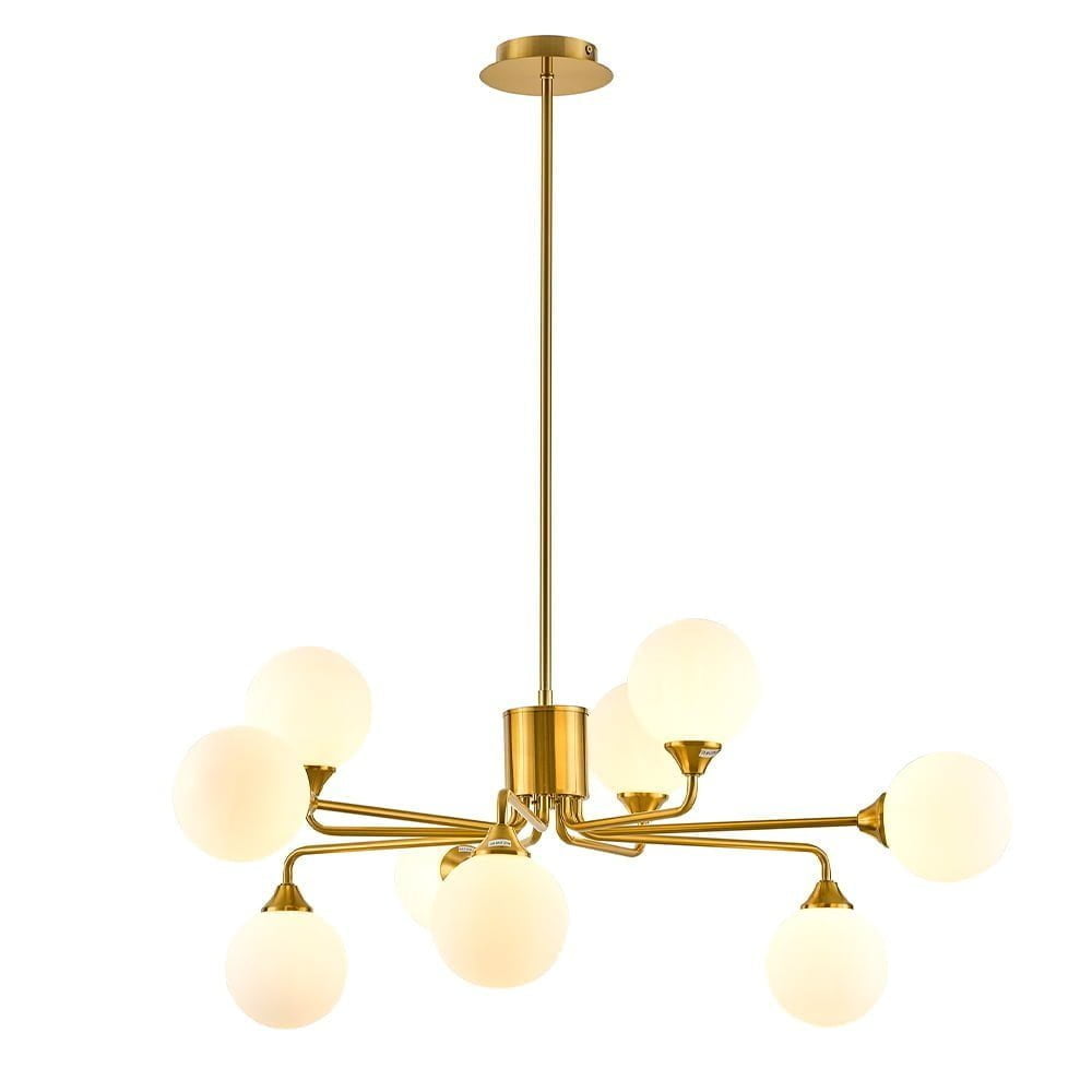 Modern 9-glass Ball Metal Led Chandelier Hanging Lights - Omkl3620 (d88)