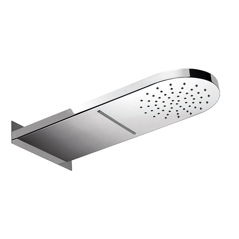 Wall Mounted Head Shower Soffione Parete Cascade Inox