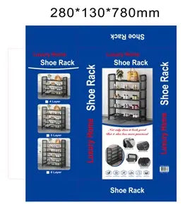 ID-SR1 SHOE RACK 4 LAYERS BLACK