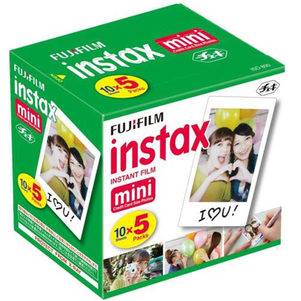 Fujifilm Instax Mini Instant Film, Pack Of 5 X 10 Sheets - Package May Vary