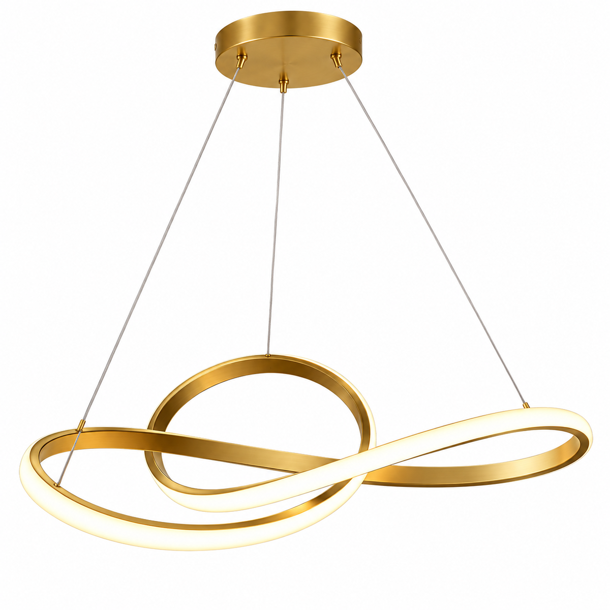Modern Nordic Style Creative Art Silver Led Pendant Lamp – (3tone)