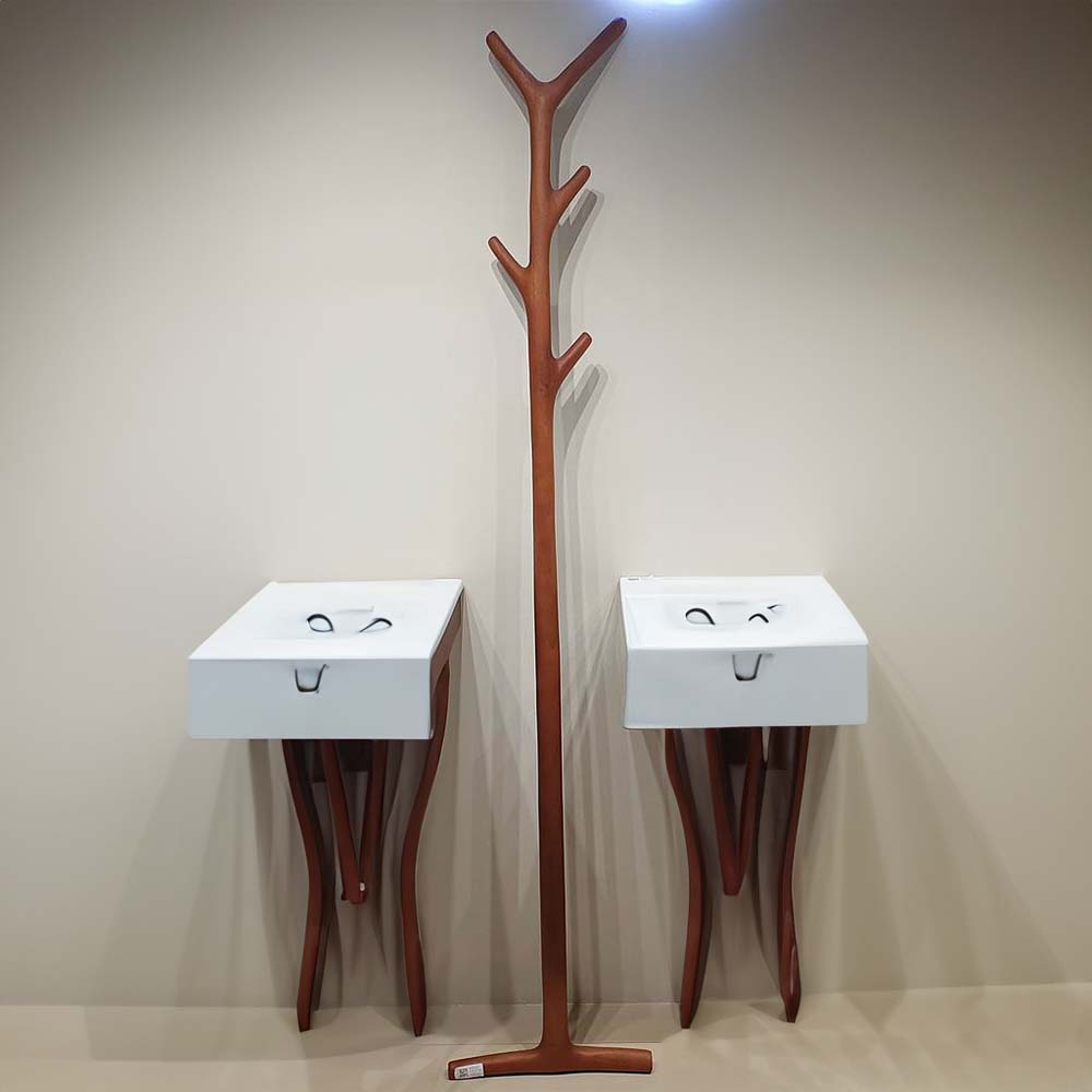 Iroko Wooden Towel Hook Rack