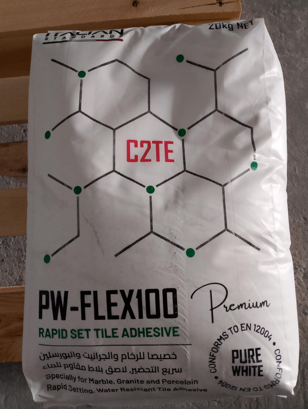 Italian Standard Tiles Adhesive Flex100 (20kg) Pure White