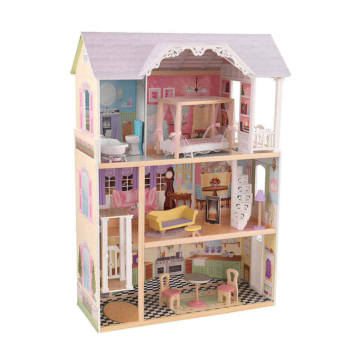 KidKraft Kaylee Dollhouse – Wooden Multi-Level Dollhouse for Kids
