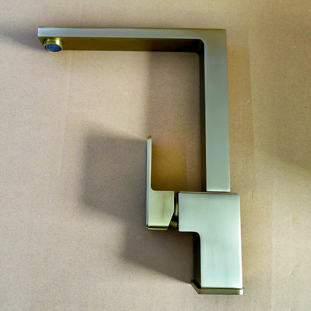 Kitchen Faucet Simple 1 Hole 1 Handle - Brushed Gold