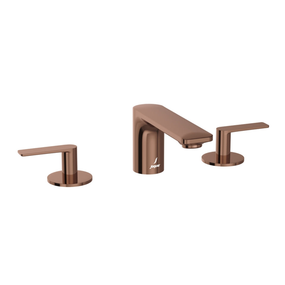 3-Hole Basin Mixer - Blush Gold PVD