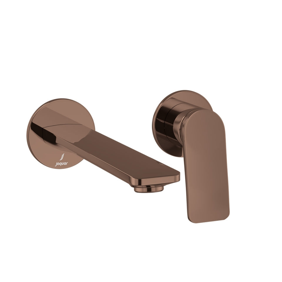 Exposed Parts kit of Single Lever Basin Mixer Wall Mounted - Blush Gold PVD