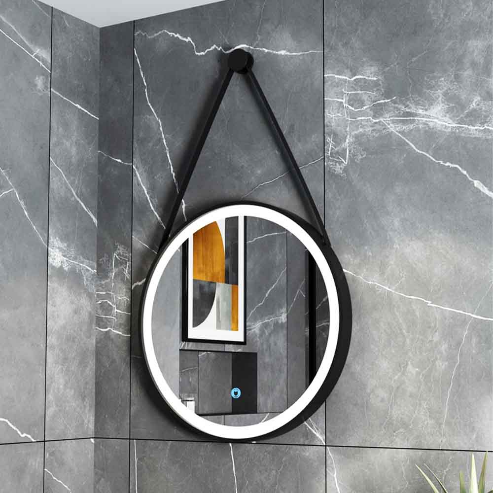 Led Mirror With Belt 60x60 4000k - Black