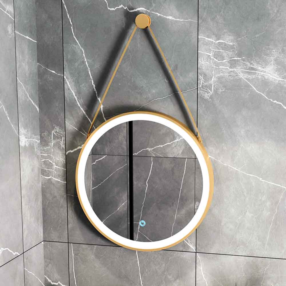 Led Mirror With Belt 60x60 4000k - Gold