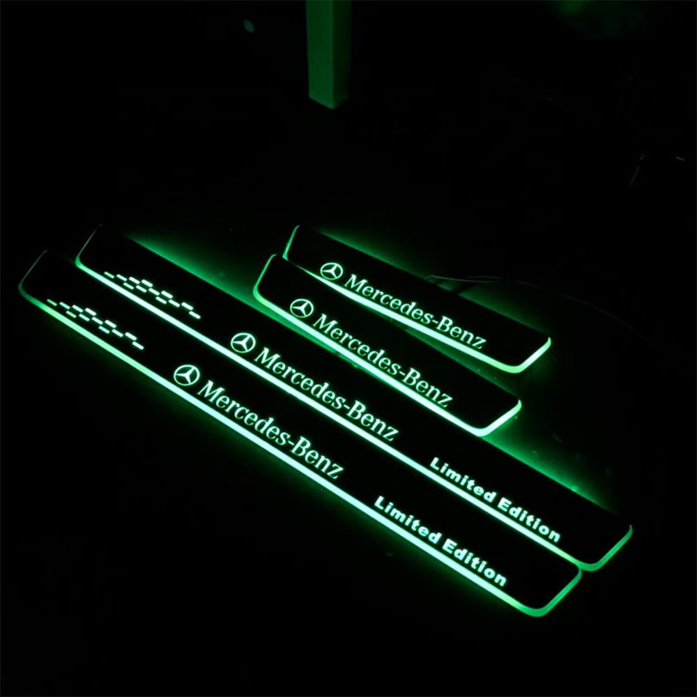 Led Moving Door Scuff Plates Led Car Door Sill Plate Light Landcruiser