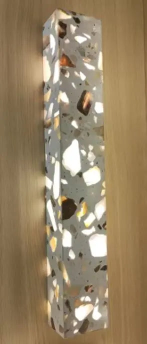LED Wall Light-1W-L500*W60*H80-Metal+Terrazzo-(Matt White) 20508A
