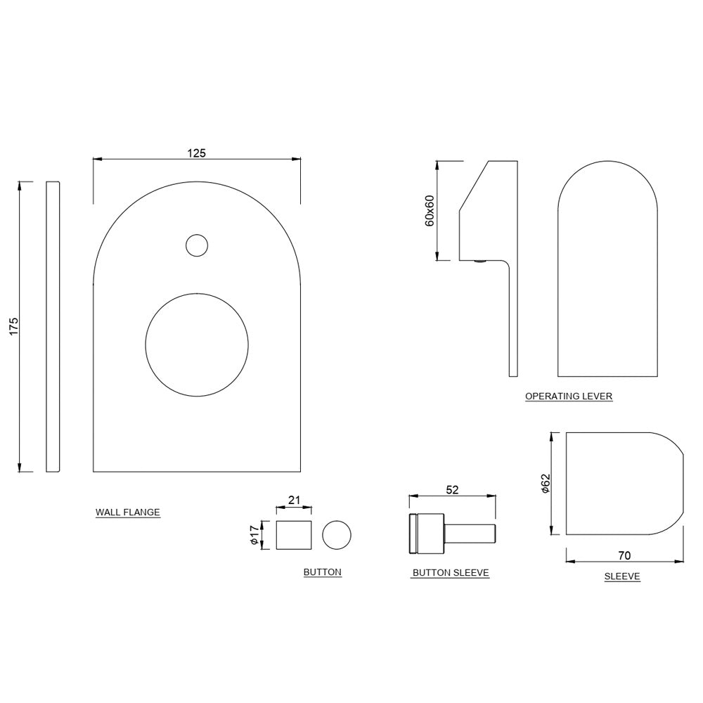 Single Lever Exposed Parts Kit of Hi-flow Diverter