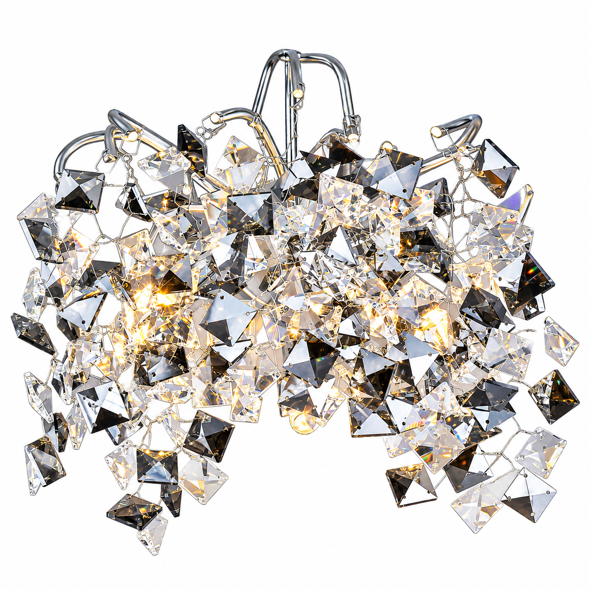 Luxury Indoor Chrome Branch Leaf Crystal Led Wall Light -3w