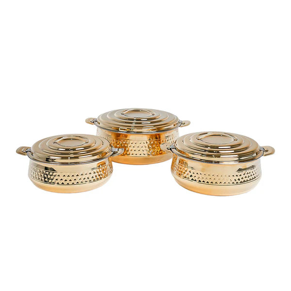 Aksharam Hilux Stainless Steel Hotpot 3 Pieces Set