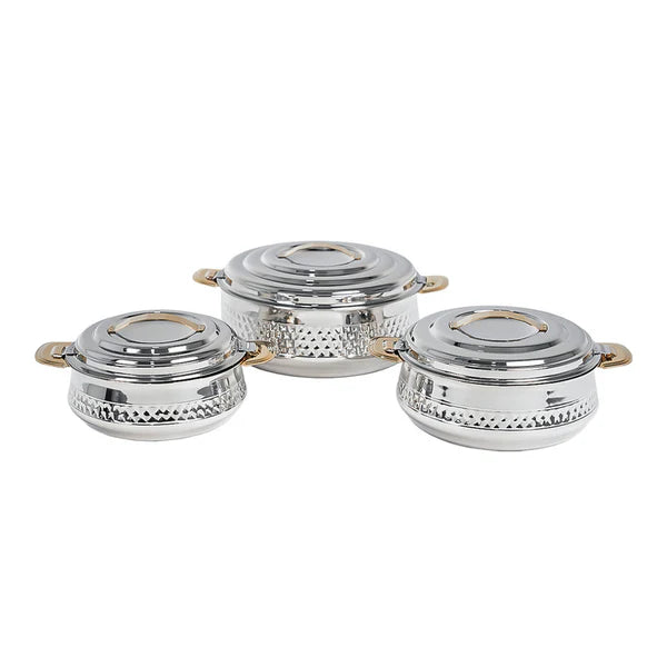 Aksharam Hilux Stainless Steel Hotpot 3 Pieces Set