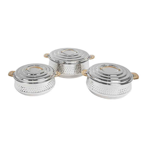 Aksharam Hilux Stainless Steel Hotpot 3 Pieces Set