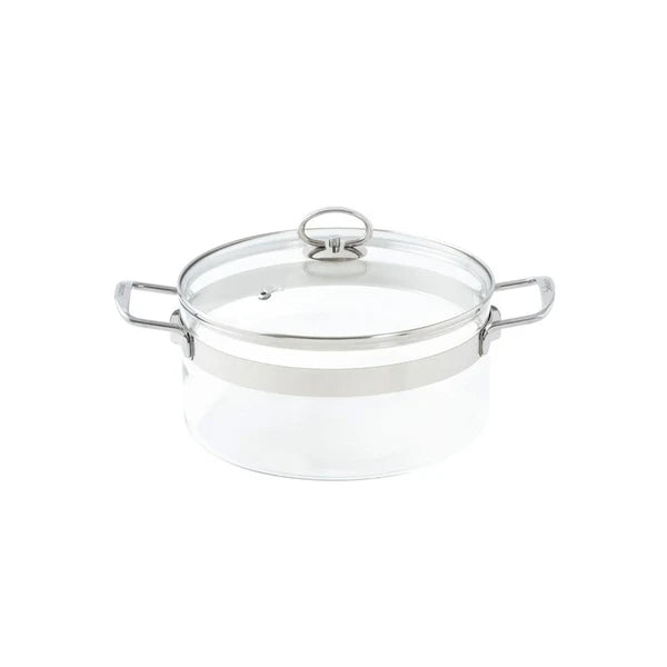 Belissam 4.2L Borosilicate Glass Cooking Pot with Lid