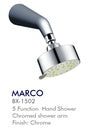 Macro 5 Function Overhead Shower + Arm Chrome BX-1502