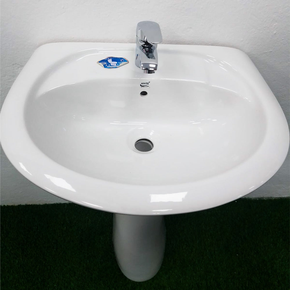 Mark Pedestal Wash Basin White