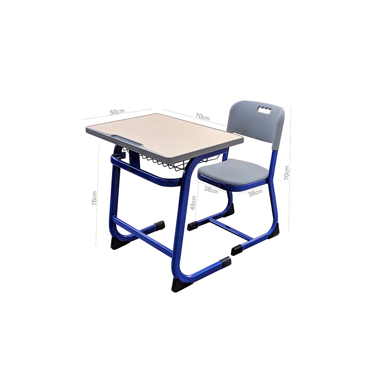 Metal Frame Study Table With Chair