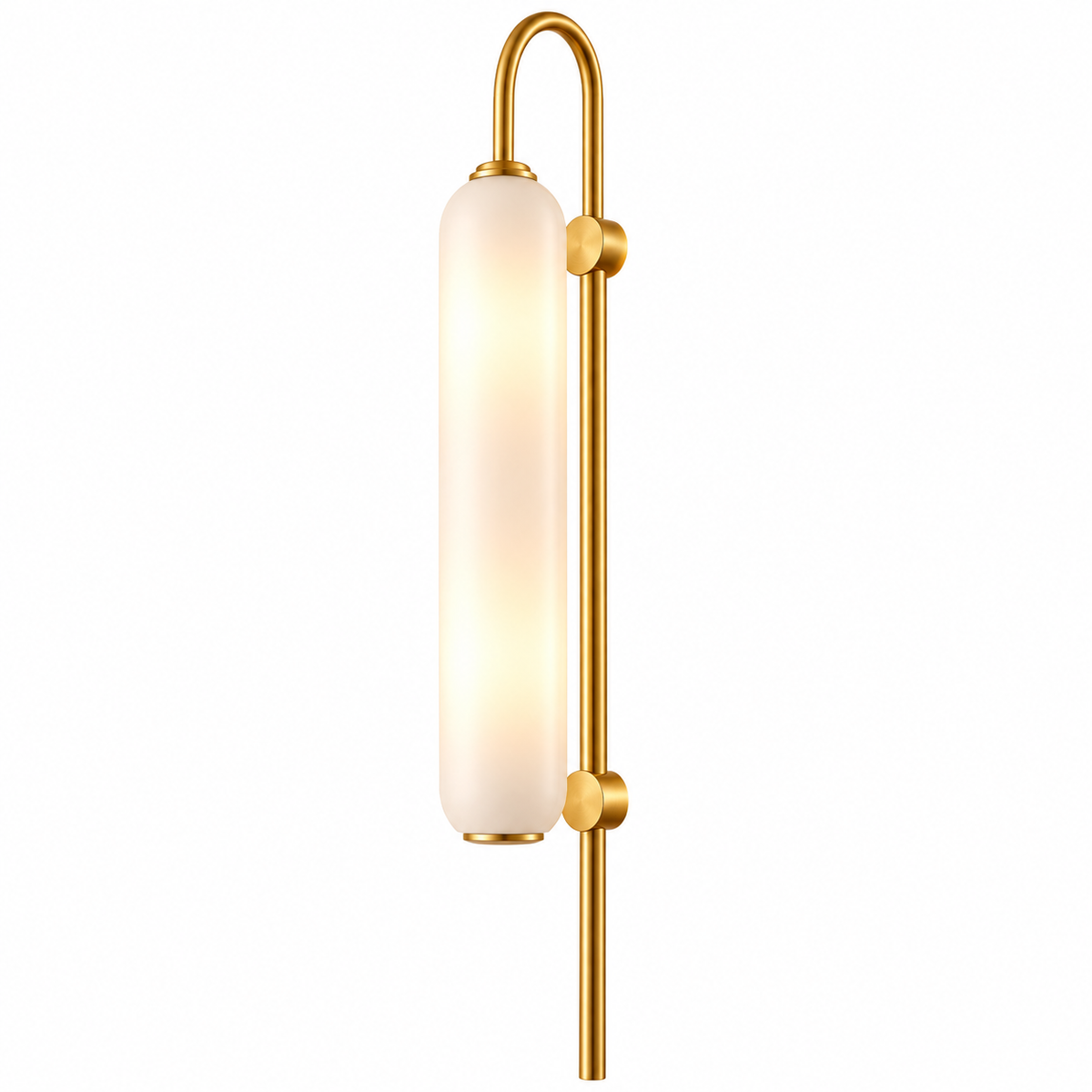 مصباح حائط LED أنبوبي زجاجي معدني فضي إبداعي من نورديك - 8120 واط E27x1 (ثلاثي الألوان)