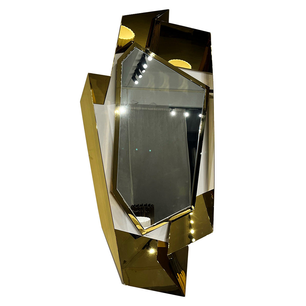 Modern Luxury Decorative Crafted Gold Mirror