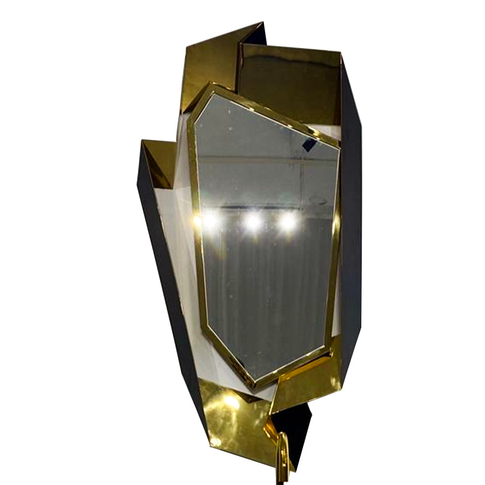 Luxury Decorative Mirror With Gold And Black Painted Frame