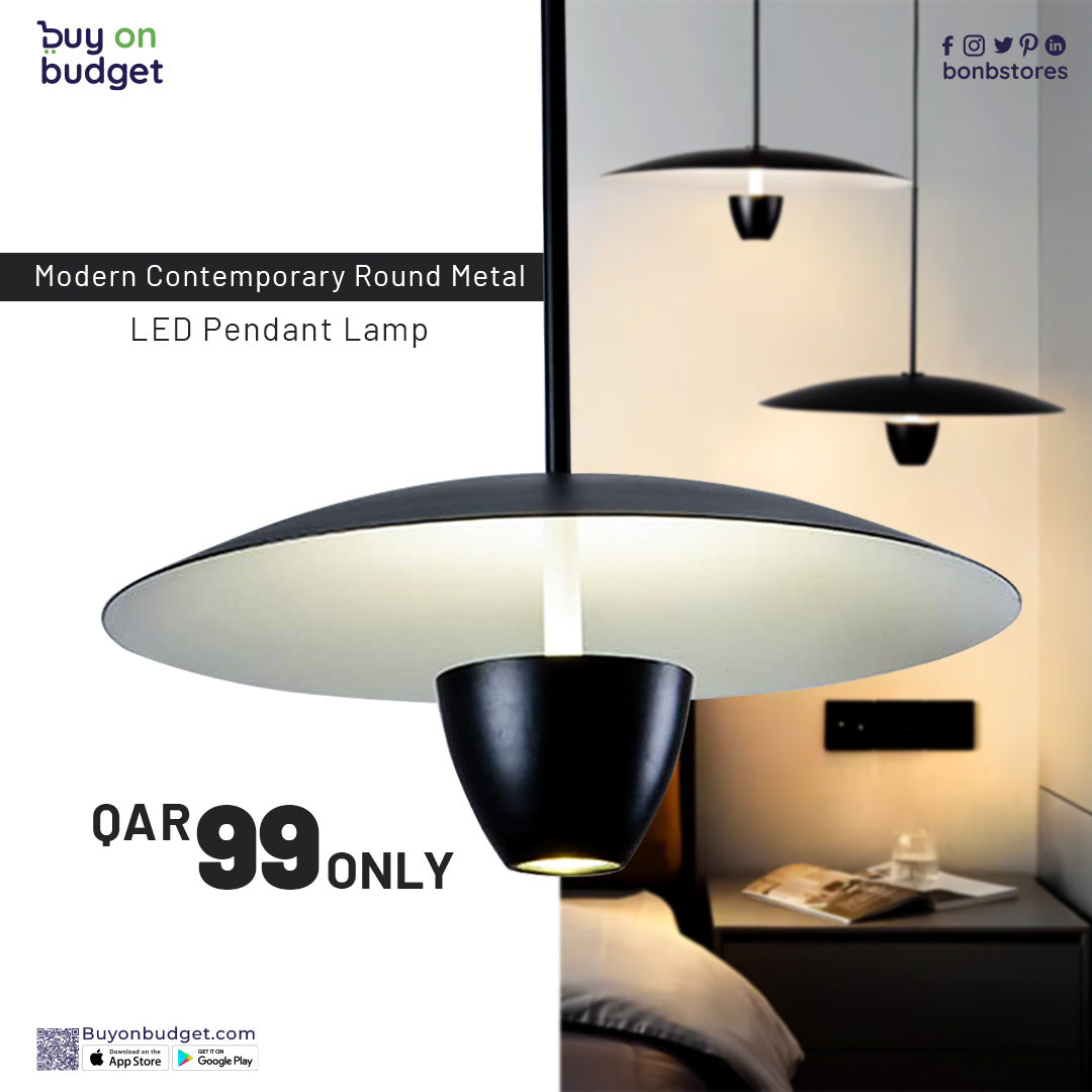 Round Metal LED Chandelier Pendant Lamp