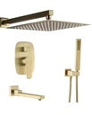 Concealed Rain Shower Set 3-way (Brushed Gold)