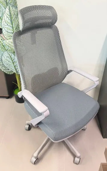 Grey Mesh Office Chair with Headrest – ZM-A313-1