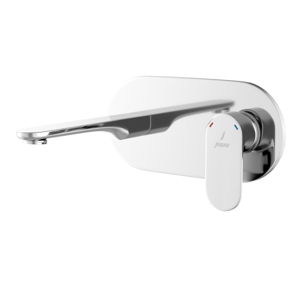 Exposed Part Kit of Single Lever Basin Mixer Wall Mounted - Chrome