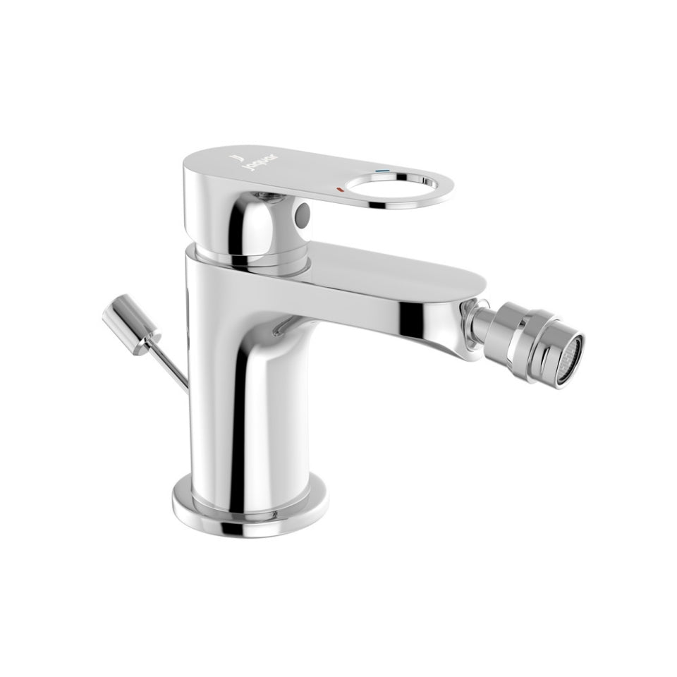 Single Lever 1-Hole Bidet Mixer with Popup Waste System - Chrome