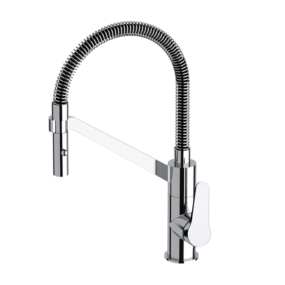 Omega Sink Mix Black Hose 360 Spring - Chrome Om233cr