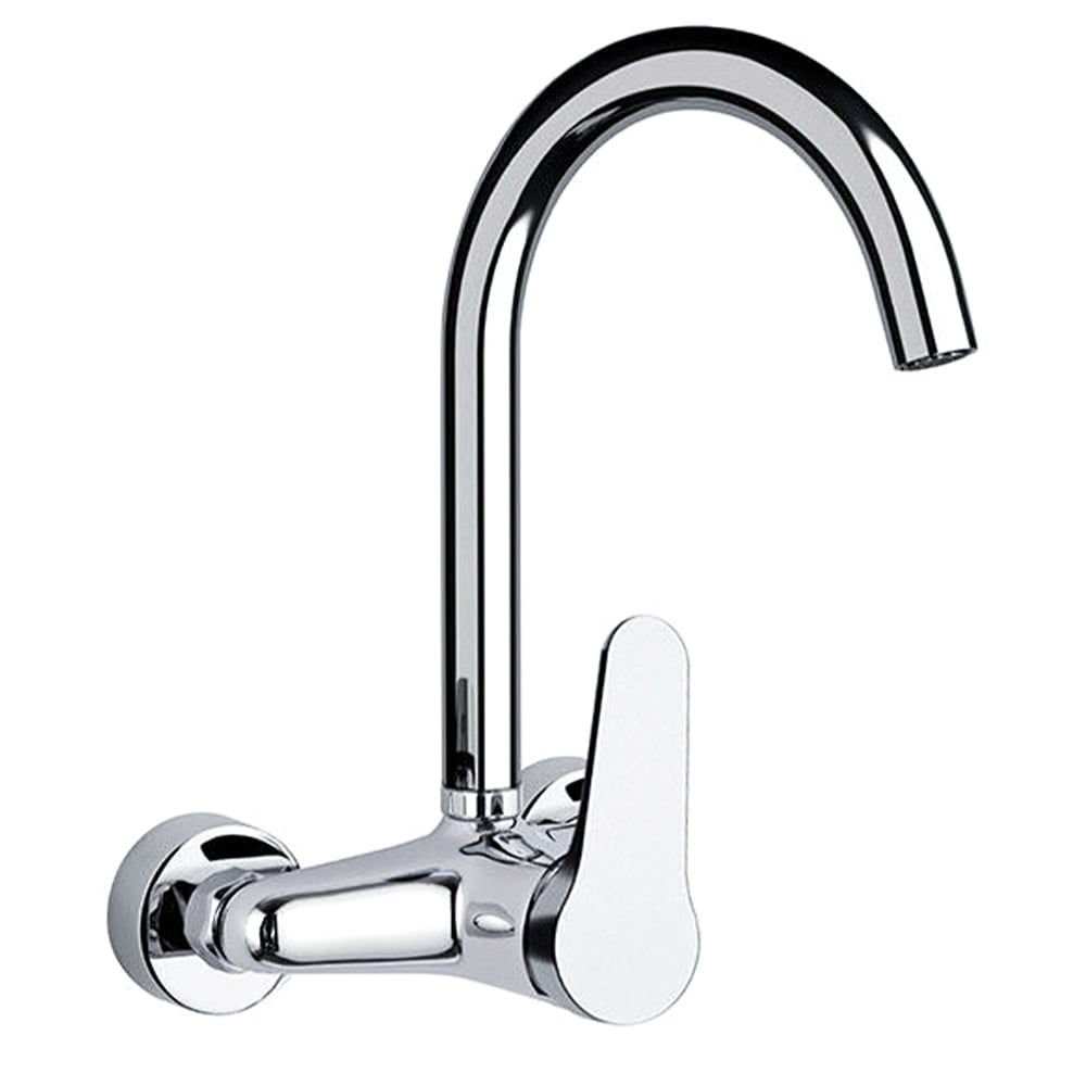 Omega Front Lever Wall Sink Mixer - Chrome