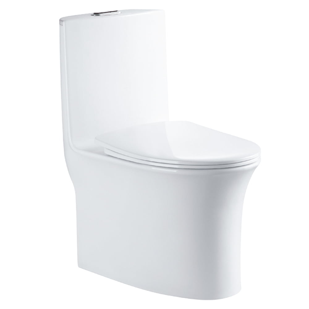Rimless One Piece Toilet (ewc) With Uf Seat Cover - 8612