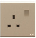 One 13A Square Socket with Switch - DB123-WHITE