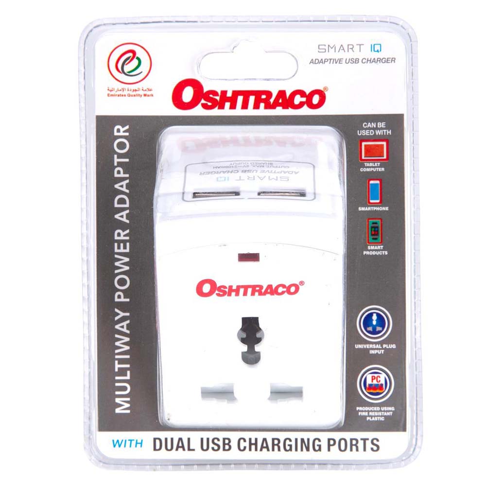 Oshtraco 3 Way Multi Adaptor With Usb