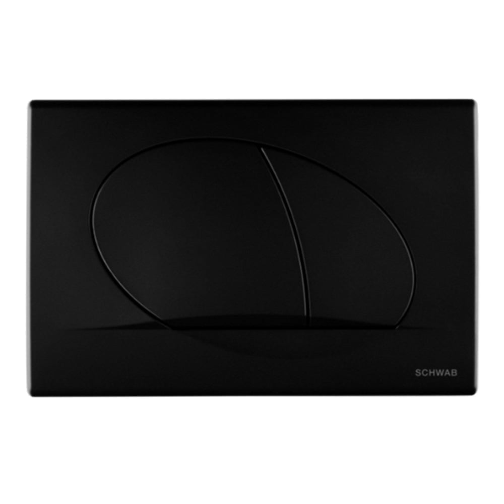 Slovenia Ovate Duo Flush Button Matt Black